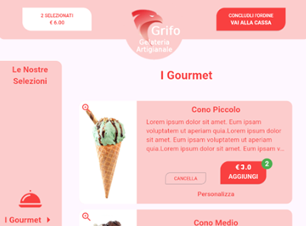 Porzione di totem gelateria